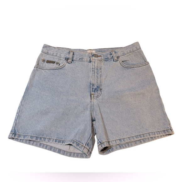 Vintage 90s Calvin Klein Jean Shorts in Sz 10‎ Cotton Light Wash Denim - Picture 2 of 9